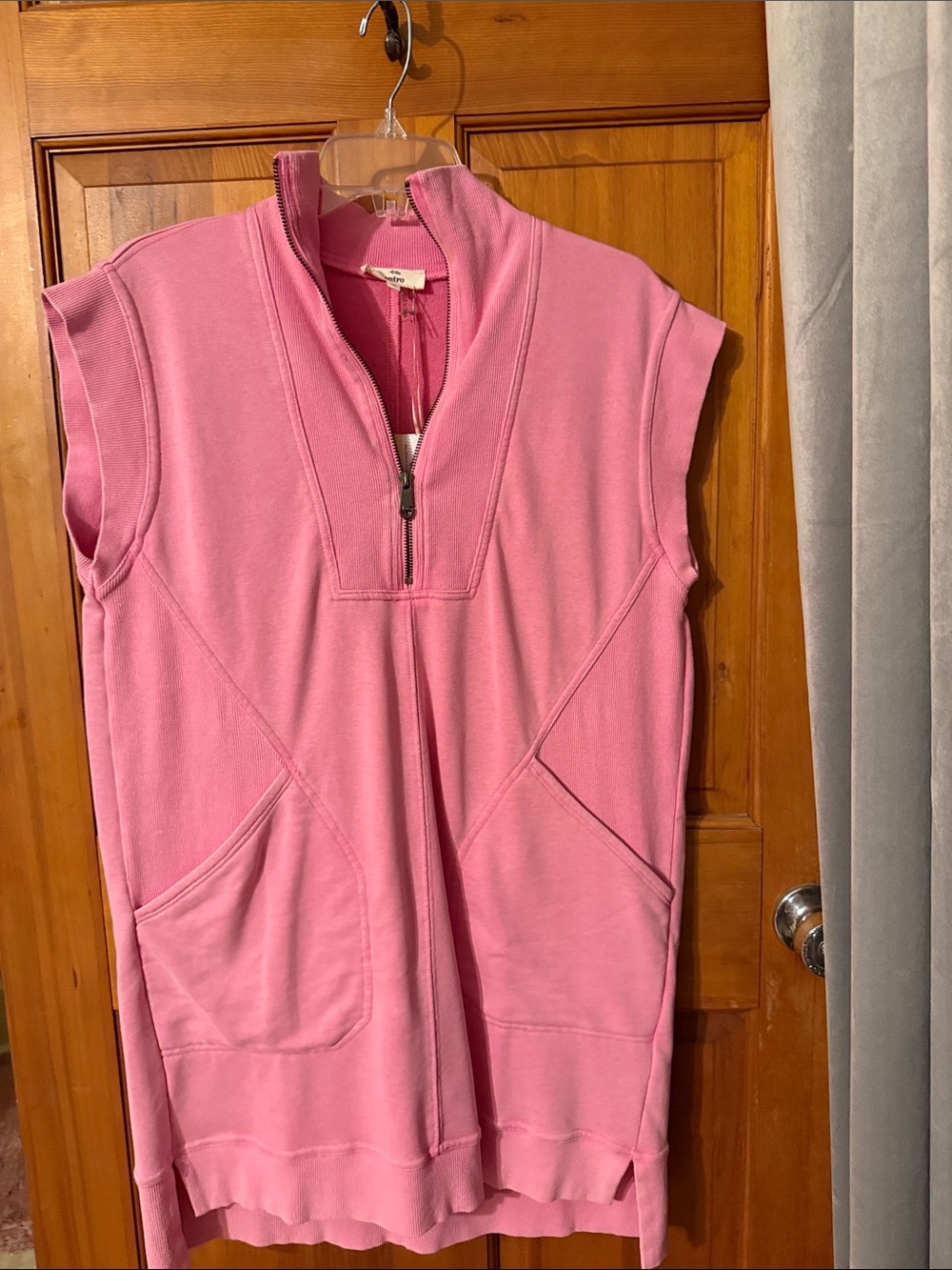 NWT Entro Pink Half-Zip Pocket Dress - Picture 3 of 5